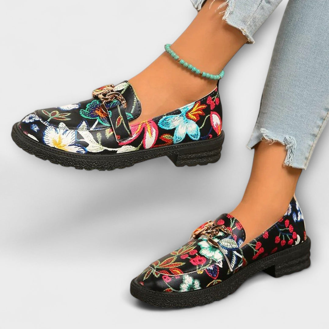Orla – Multicolour Floral Loafers