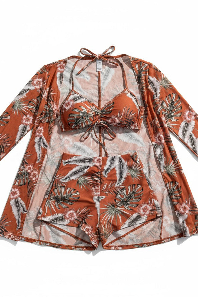 AMALFI - High-Waist Bikini Set with Cover-Up